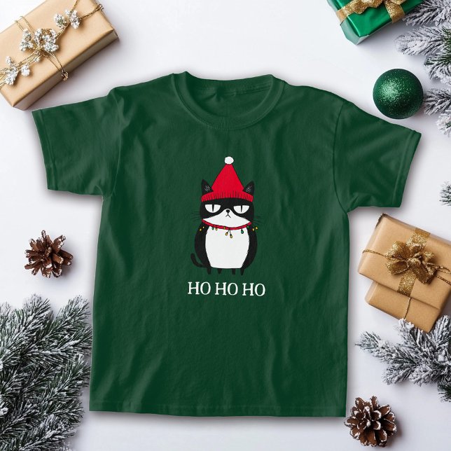 Camiseta Gato divertido y grochy catmas Navidades del humor (Subido por el creador)
