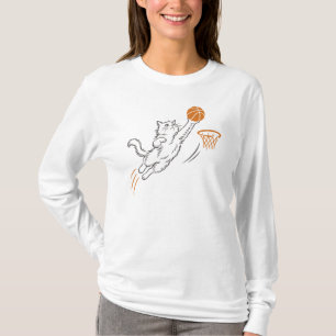 Camiseta Gato Divertido y Lindo con Aros