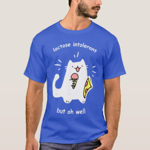 Camiseta Gato divertido y lindo intolerante a la lactosa pe