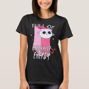 Camiseta Gato divertido y tonto meme lleno de energía de dr