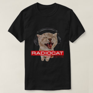 Camiseta Gato DJ Gritando Meme Auriculares Amante de la Mús