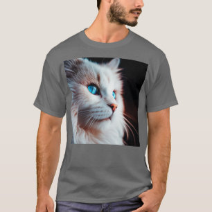 Camiseta Gato doméstico blanco amante A Yo Generé Art 2