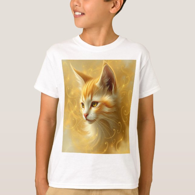 Camiseta Gato dorado  (Anverso)