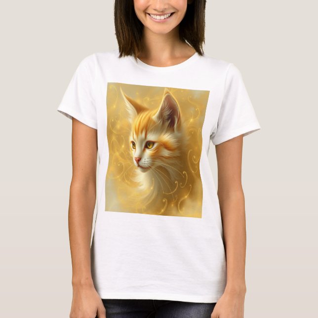Camiseta Gato dorado  (Anverso)