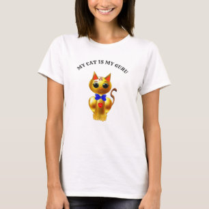 Camiseta Gato dorado lindo moderno
