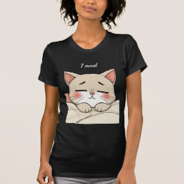 Camiseta Gato Dormido Adorable Necesito una Siesta Arte Kaw
