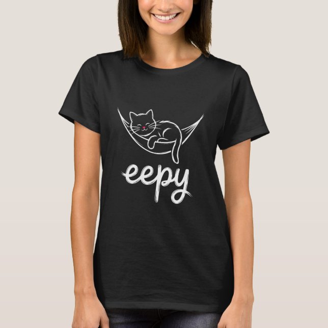 Camiseta Gato dormilón divertido meme (Anverso)