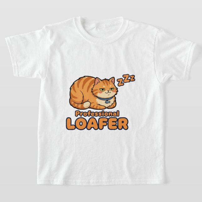 Camiseta Gato Dormilón Profesional Divertido (Distribución)