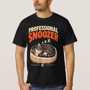 Camiseta Gato Dormilón Profesional Divertido Lindo