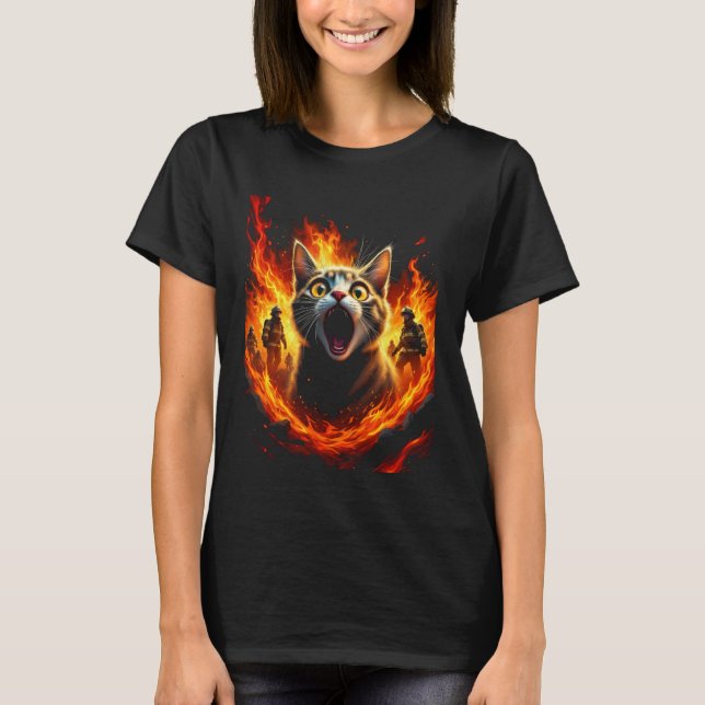 Camiseta Gato dramático (Anverso)