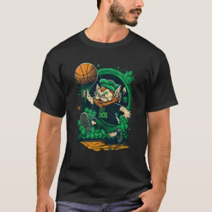 Camiseta Gato Duende Baloncesto Día de San Patricio Deporte