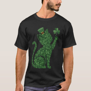 Camiseta Gato duende día de San Patricio Gato irlandés ador
