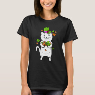 Camiseta Gato Duende Gato Trébol Día de San Patricio