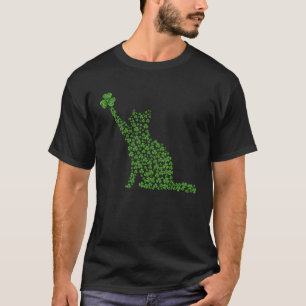 Camiseta Gato duende Gato Trébol Día de San Patricio