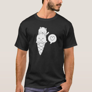 Camiseta Gato dulce crema de hielo postres de Gelato dulce