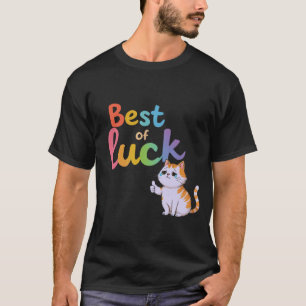 Camiseta Gato dulce mejor suerte: Difundir diversión y bien