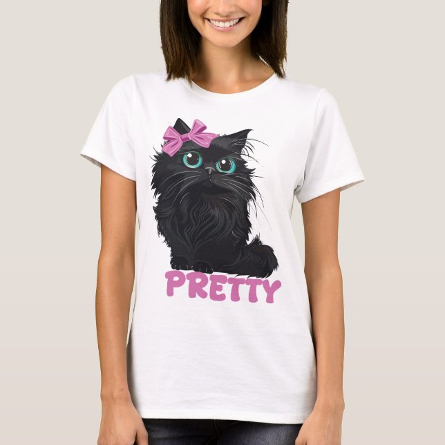 Camiseta Gato Dulce y Bonito 🐱 (Anverso)