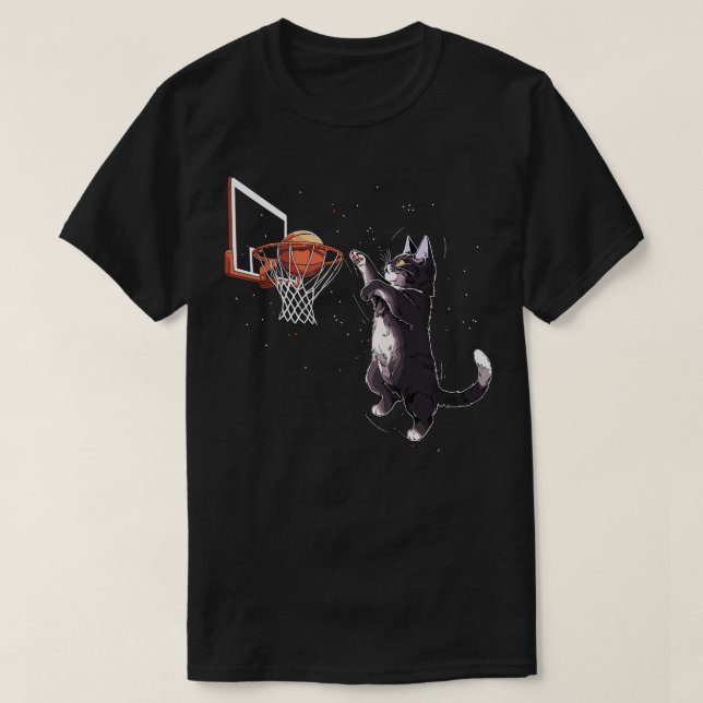 Camiseta Gato Dunking Baloncesto Regalos Hombres Mujeres Ni (Diseño del anverso)