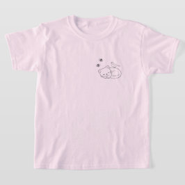 Camiseta Gato durmiendo minimalista para niños