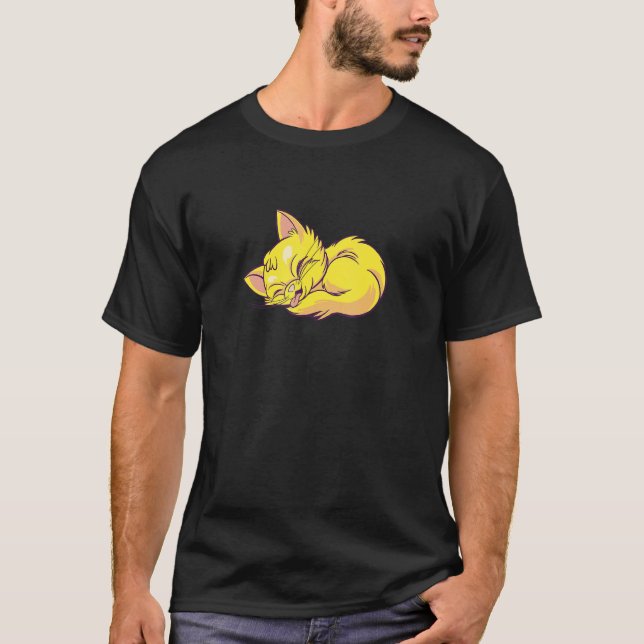 Camiseta Gato durmiendo siesta durmiendo (Anverso)