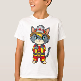 Camiseta Gato duro para bomberos - Estilo Personalizado de 