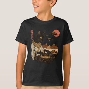 Camiseta Gato Egipcio Dj Ufo Tank De Impresión De Arte Top_