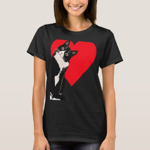 Camiseta Gato El día de San Valentín de Tuxedo