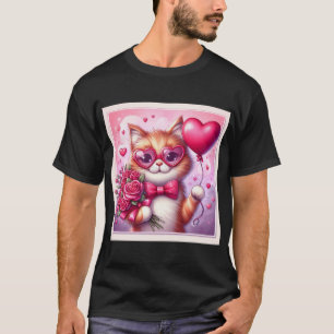 Camiseta Gato El día de San Valentín/gatito