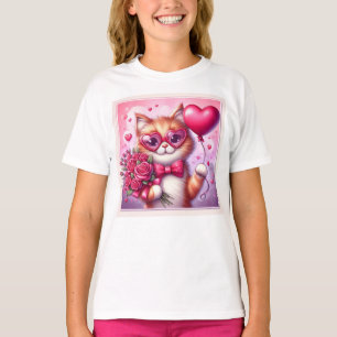 Camiseta Gato El día de San Valentín/gatito