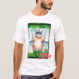 Camiseta Gato: "¡El verano viene!"