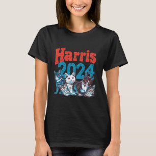 Camiseta Gato electoral Harris Lady 2024 demócrata Crazy Ki