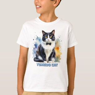 Camiseta Gato Elegante de Esmoquin