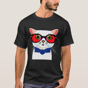 Camiseta Gato elegante en gafas de sol Hoodie de pullover