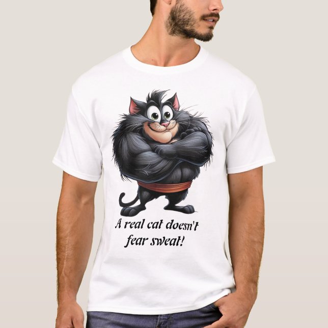 Camiseta Gato empacado - ¡Motivación con sonrisa de gato! (Anverso)