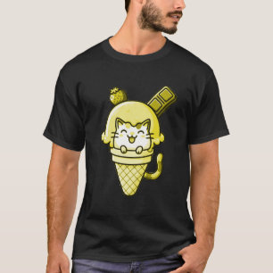 Camiseta Gato en amarillo cono