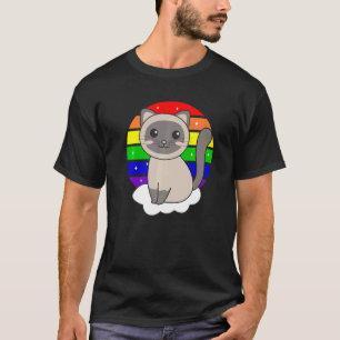 Camiseta Gato En Animales De Arcoiris De Unicornio Lindos U