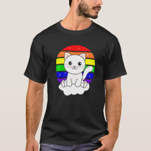 Camiseta Gato En Animales De Arcoiris De Unicornio Lindos U
