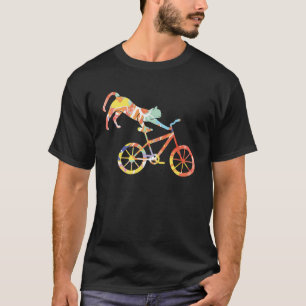 Camiseta Gato En Bicicleta BMX Kitten Bicicleta Ciclismo