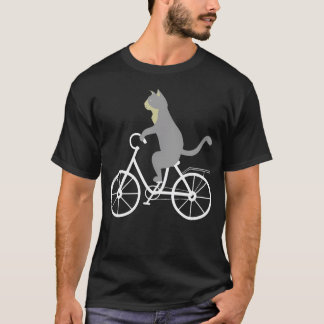 Camiseta Gato En Bicicleta Gato Divertido De Ciclismo Anima