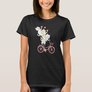 Camiseta Gato En Bicicleta Un Bicicleta Montando Un Gato Y 