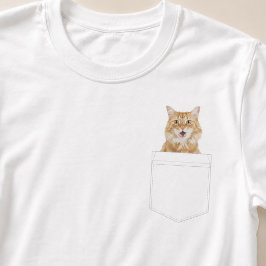 Camiseta Gato en Bolsillo | Foto de Mascota Personalizada