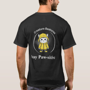 Camiseta gato en boots amarillos Humor de playa costera