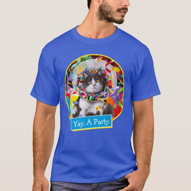 Camiseta Gato En Cono Fiesta (Anverso)