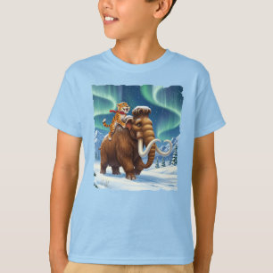 Camiseta Gato en edad de hielo cabalgando en la parte de at