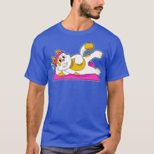 Camiseta Gato en ejercicio de Stretching de Yoga