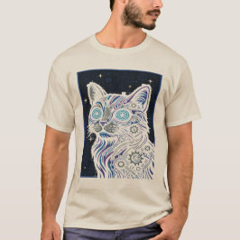 Camiseta Gato en el circuito de Steampunk - Tee de arte fel