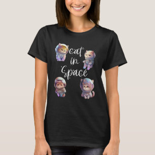 Camiseta Gato En El Espacio Cute Gatos Astronautas