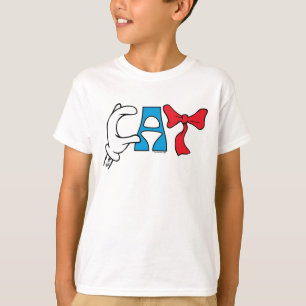 Camiseta Gato en el Gorra Texto del gato