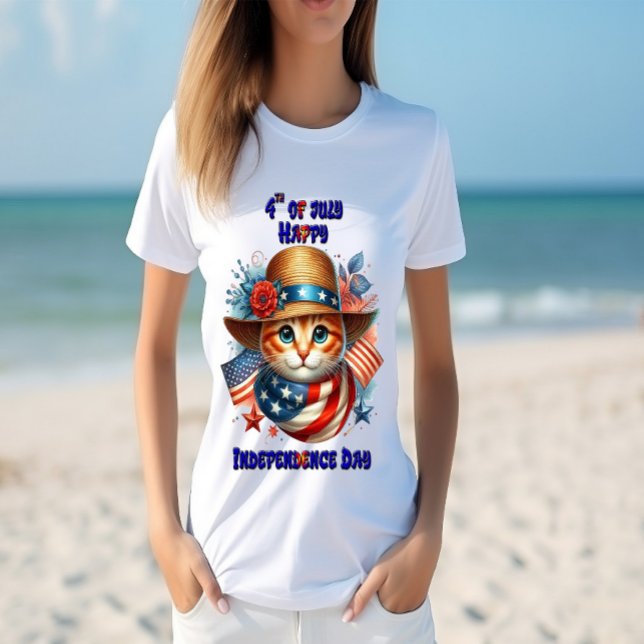 Camiseta Gato en el patriótico Día de la Independencia del  (Subido por el creador)