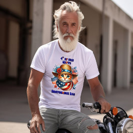 Camiseta Gato en el patriótico Día de la Independencia del 